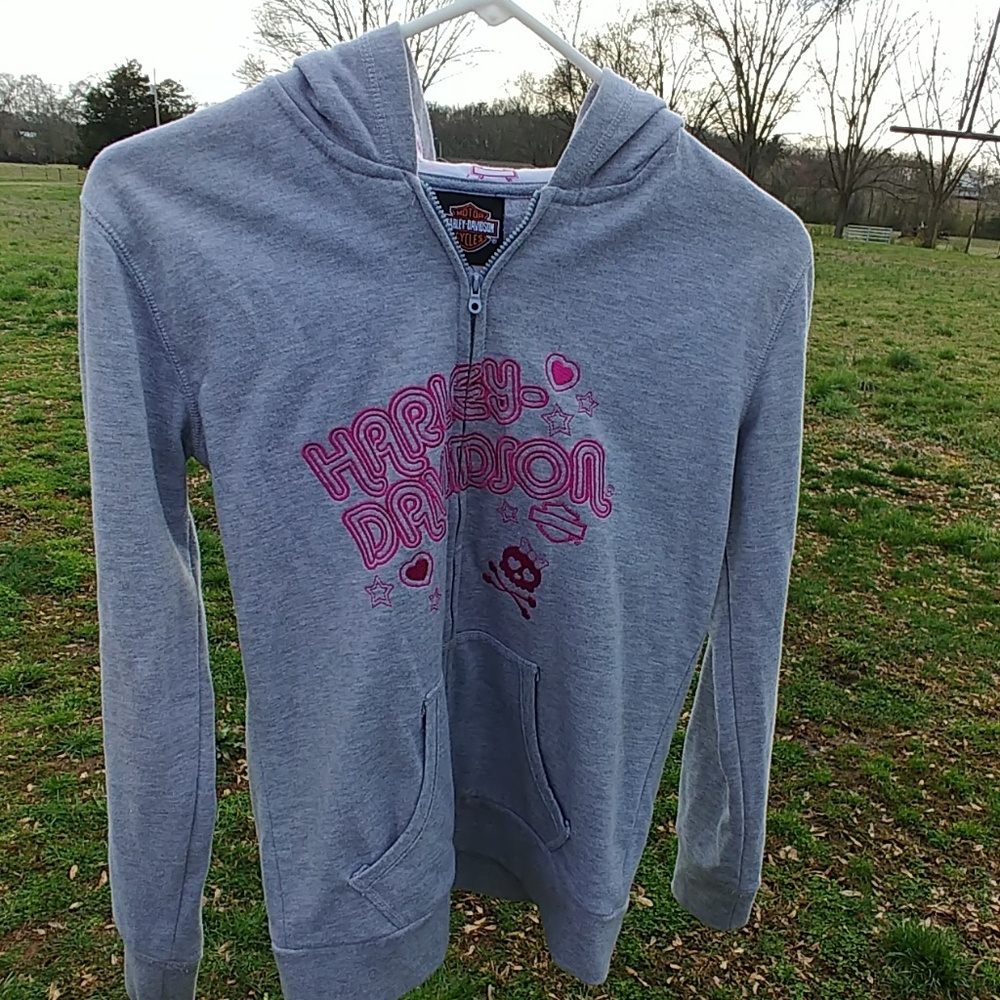 Girls Harley Davidson zip hoodie